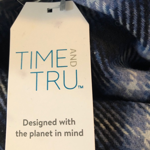 TIME and TRU Buttoned Down Jacket/Shirt SHACKET Size XL 16-18 Womens Woven New - Picture 5 of 9